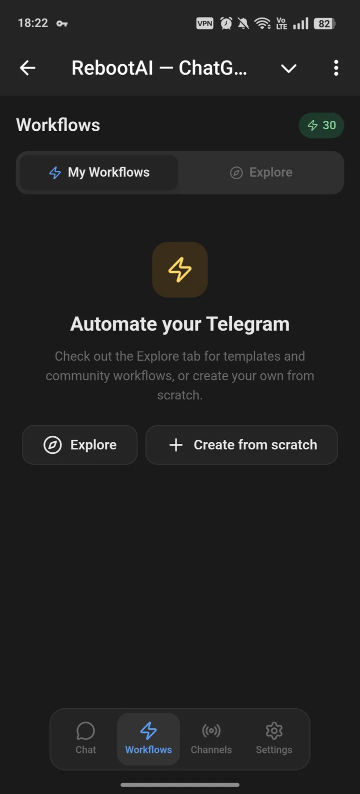 RebootAI — GPT | Claude & Telegram Workflows — Screenshot 2