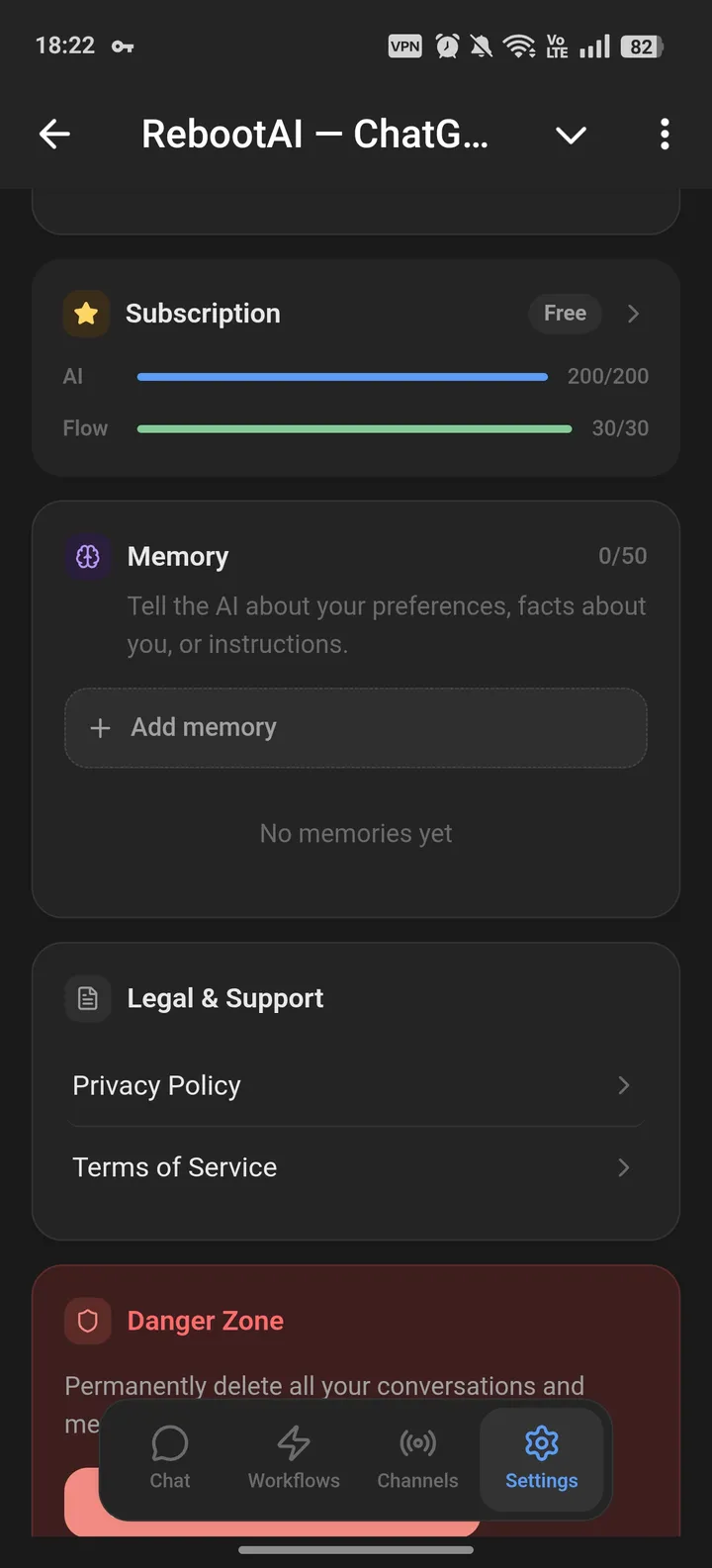 RebootAI — GPT | Claude & Telegram Workflows — Screenshot 4