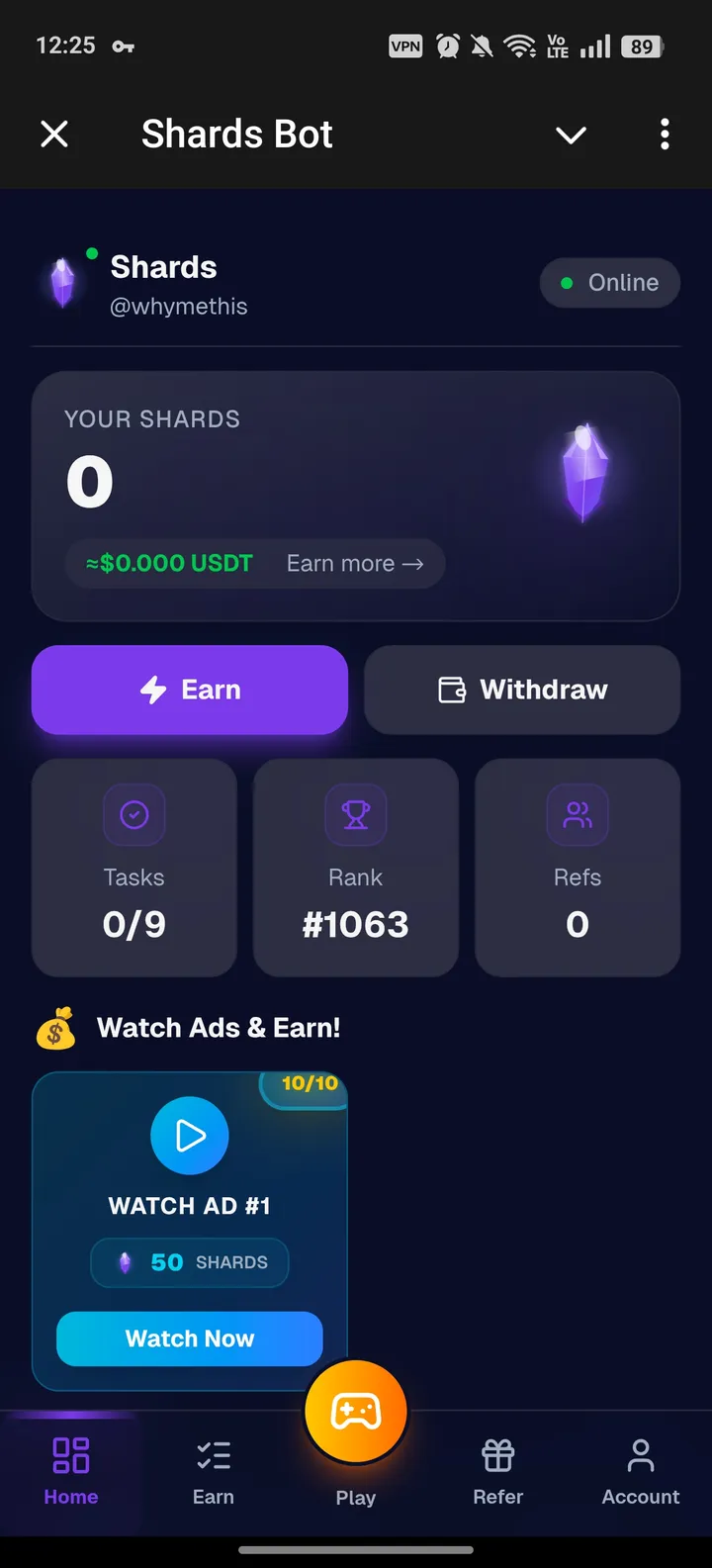 Shards Bot — Screenshot 1