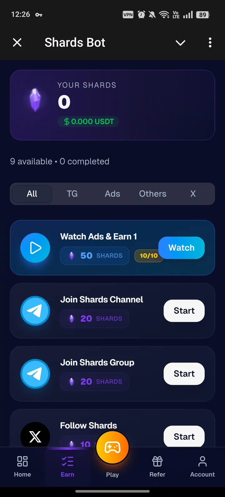 Shards Bot — Screenshot 2