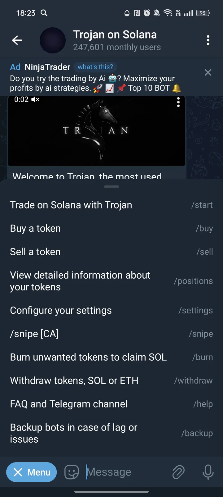 Trojan on Solana — Screenshot 3