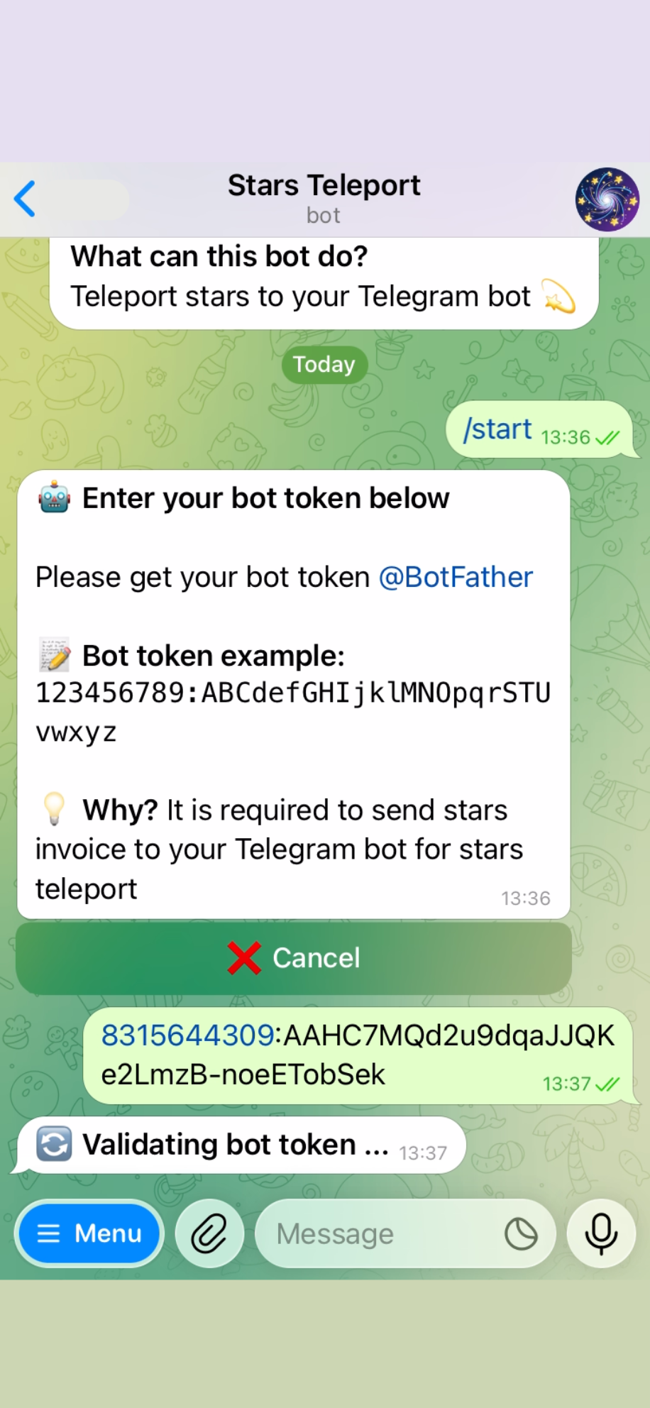 Stars Teleport — Screenshot 2