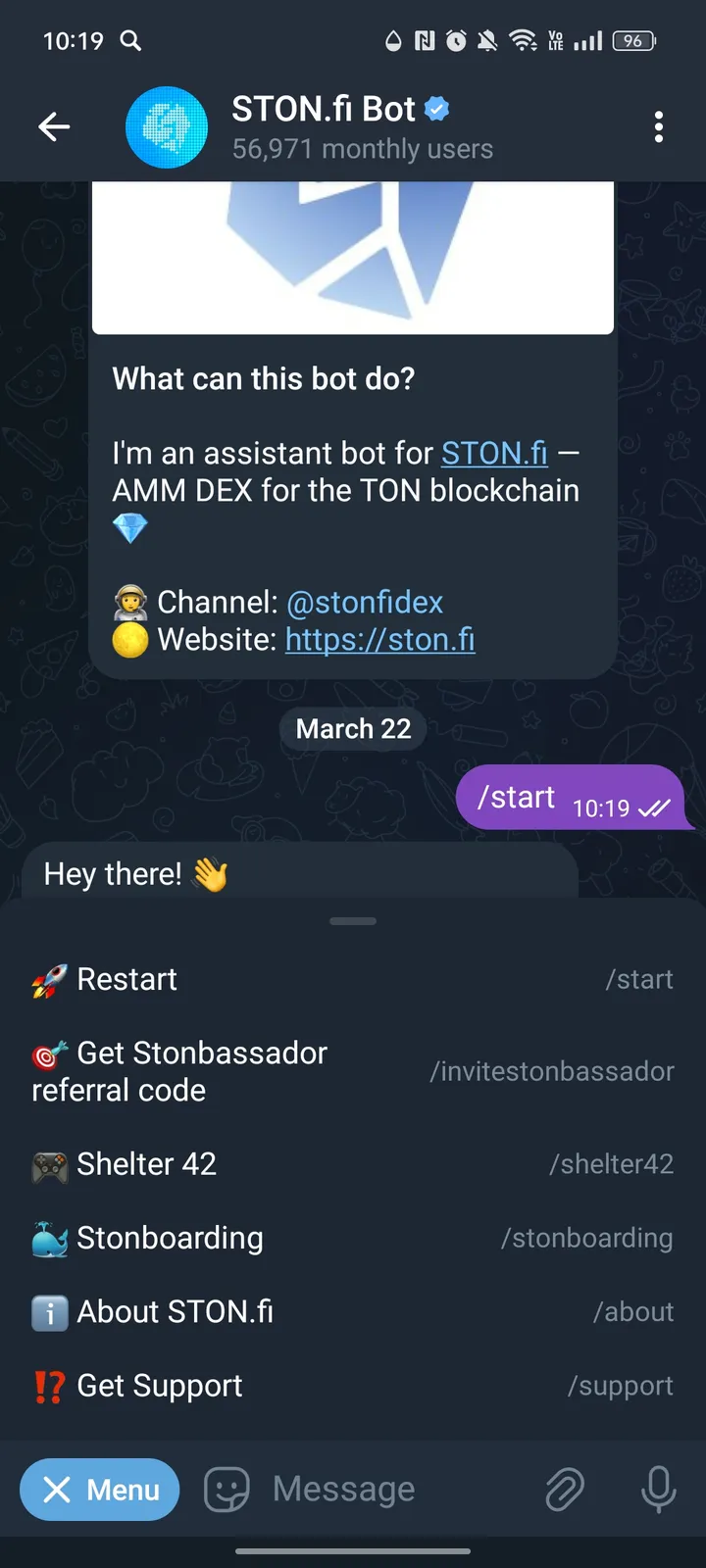 STON.fi Bot — Screenshot 3