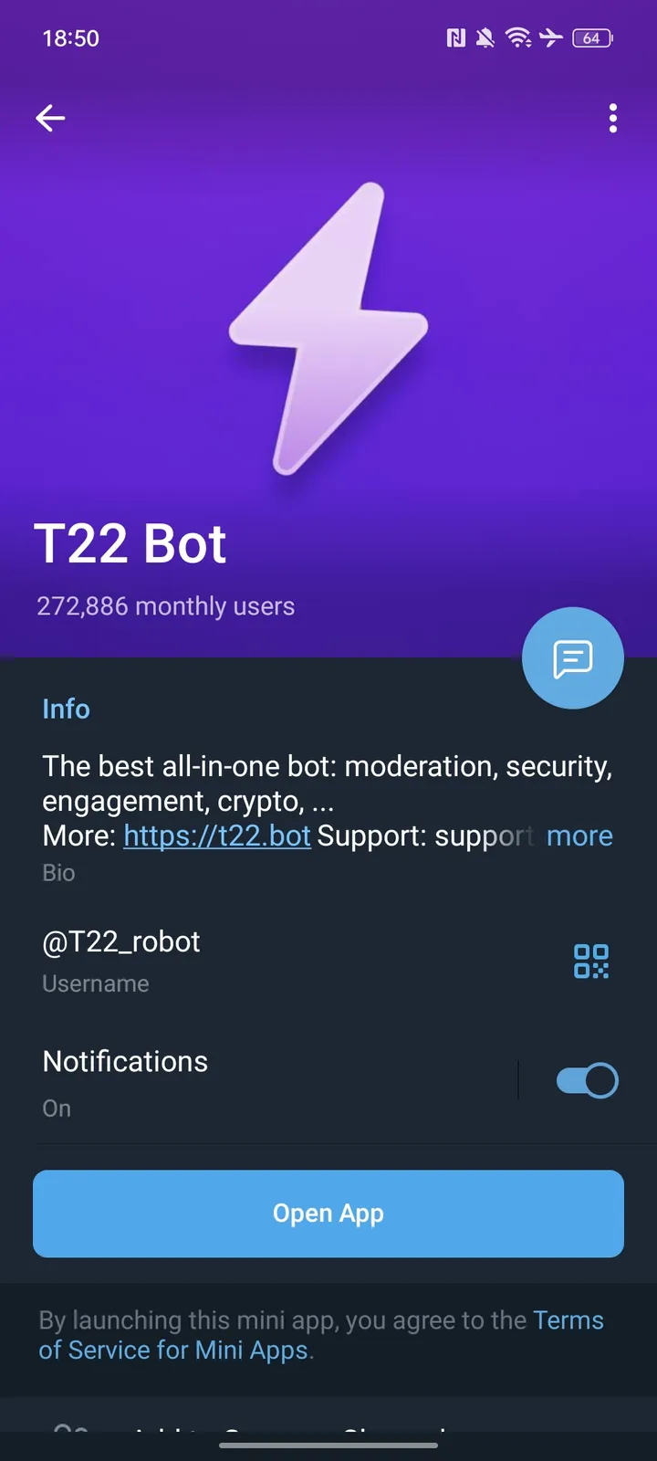 T22 Bot — Screenshot 4