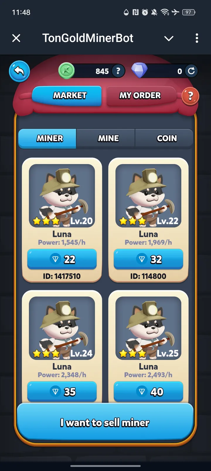 TonGoldMinerBot — Screenshot 3