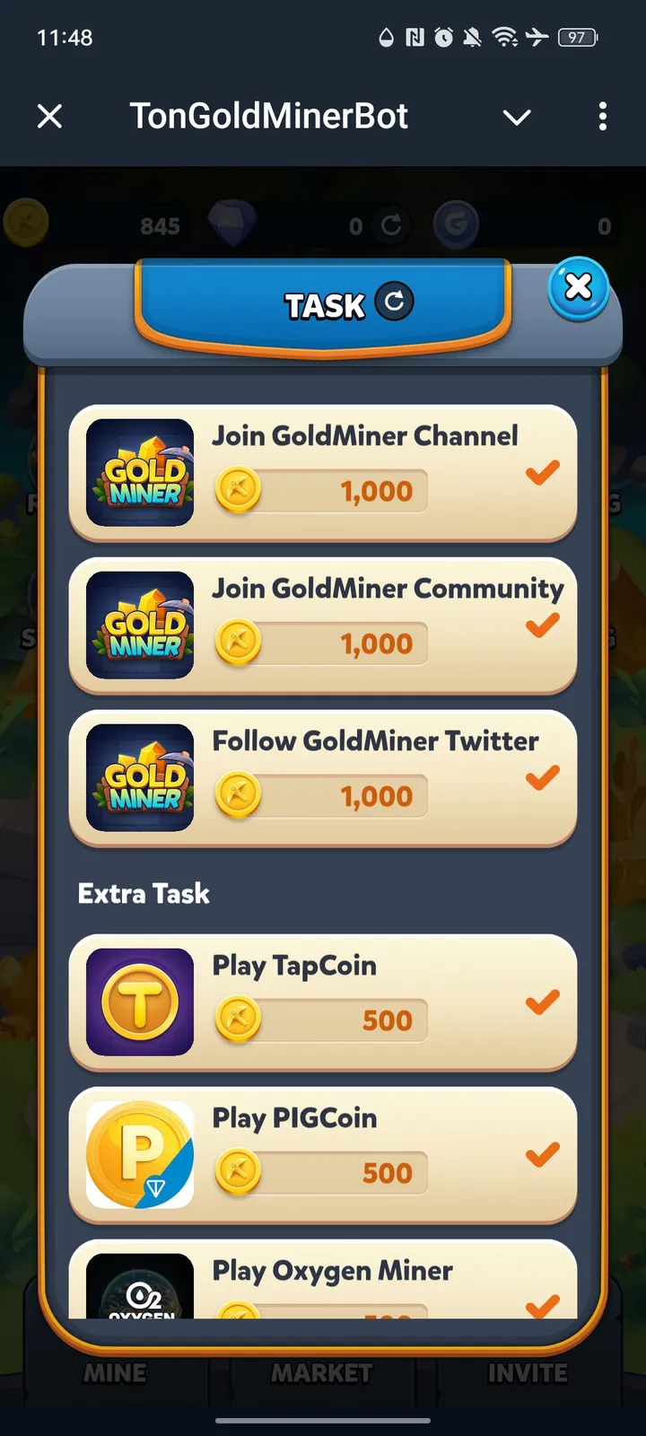 TonGoldMinerBot — Screenshot 5