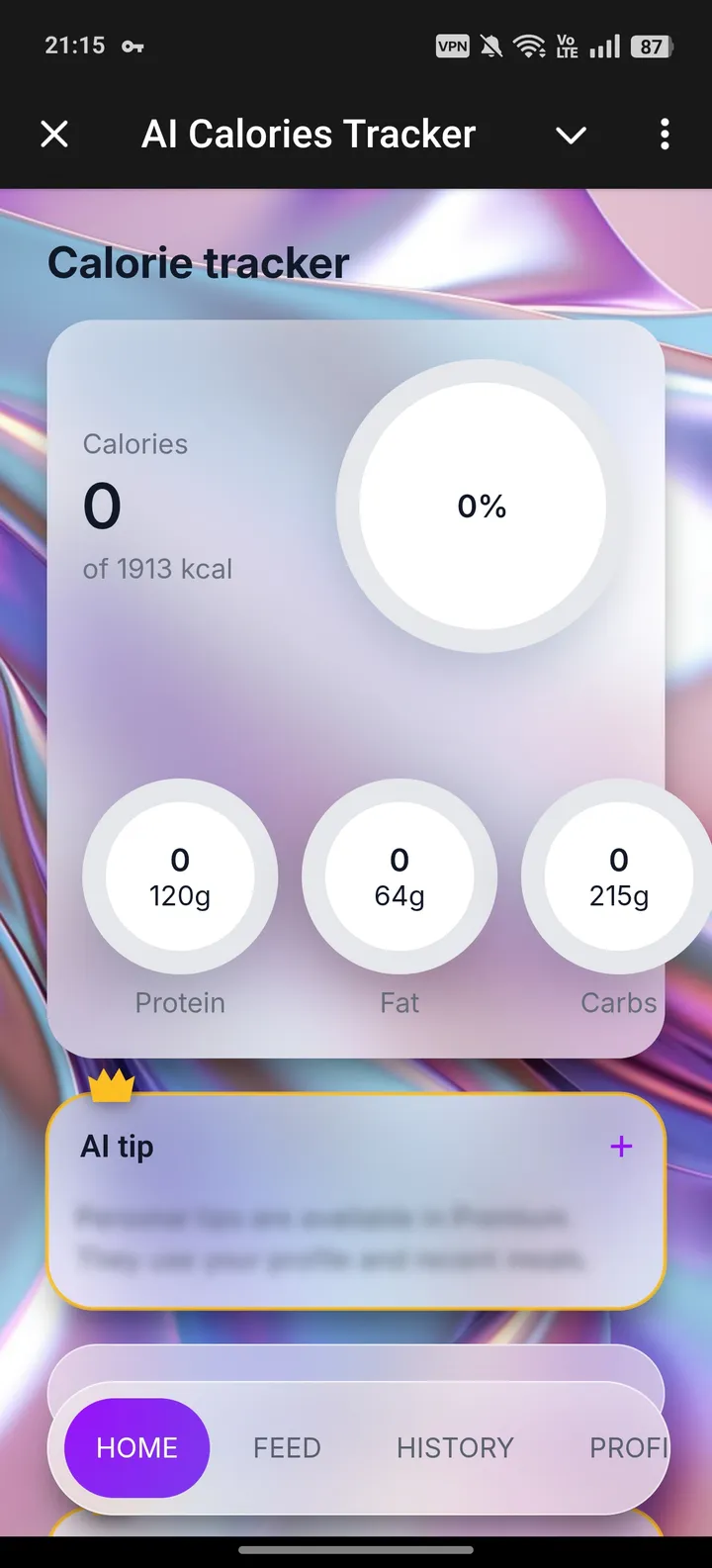 AI Calories Tracker — Screenshot 1
