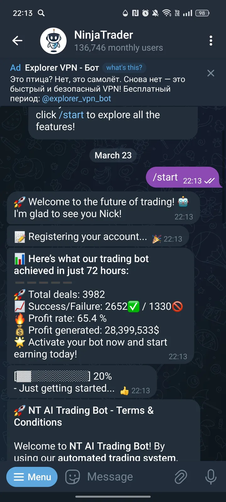 NinjaTrader — Screenshot 2