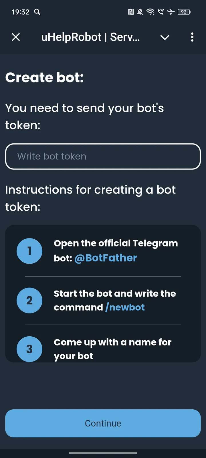 uHelpRobot | Service for customer support and communication — Screenshot 2