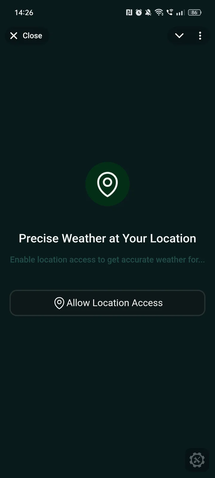 Weather App — Screenshot 1