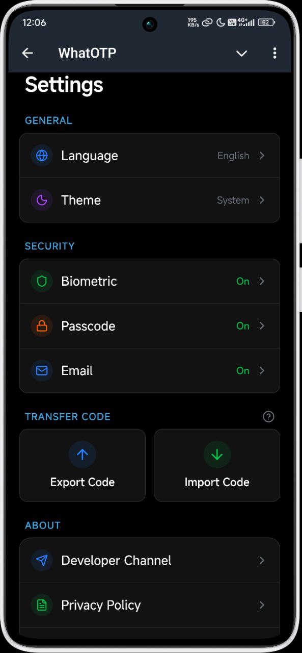 WhatOTP — Screenshot 5