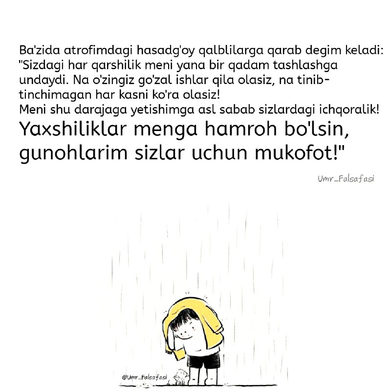 Azoblar yurakka tig‘ joylaganda, Raqiblar tinmayin yo‘l poylaganda, Tuhmatlar...