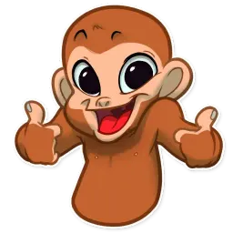 Mona Monkey sticker 2