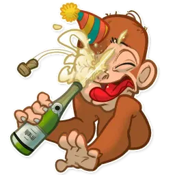 Mona Monkey sticker 4