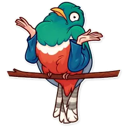 Птицы с руками sticker 7