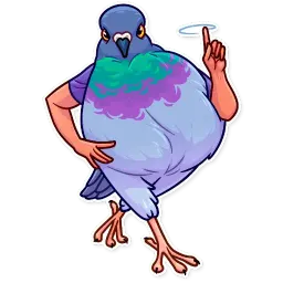 Птицы с руками sticker 9