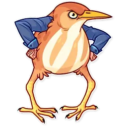 Птицы с руками sticker 10