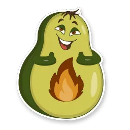 Семья авокадо Telegram sticker pack