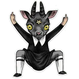 Daughter of Satan sticker 3