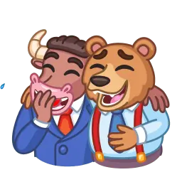 Медведь и бык Telegram sticker pack