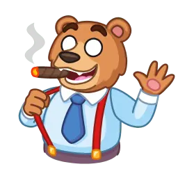 Медведь и бык sticker 5