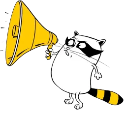 Beeline Racoon sticker 2