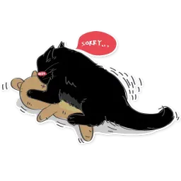 Черный кот sticker 11