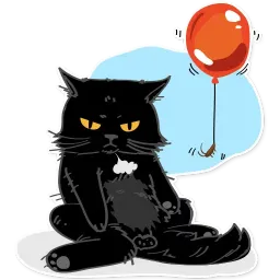 Черный кот sticker 3