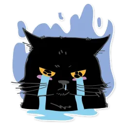 Черный кот sticker 4