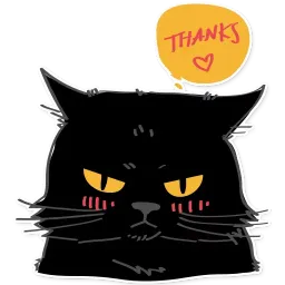 Черный кот sticker 5