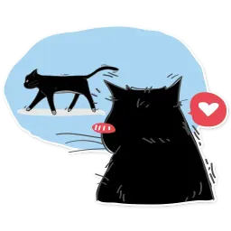 Черный кот sticker 8