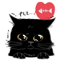 Черный кот sticker 9