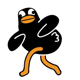 Чёрная утка Telegram sticker pack