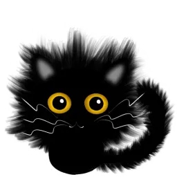 Чёрный кот Telegram sticker pack