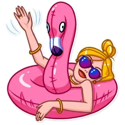 Отпуск блондинки sticker 5