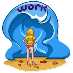 Отпуск блондинки sticker 6