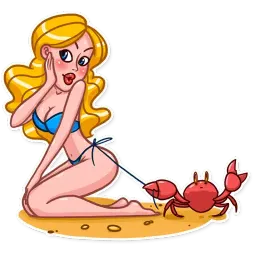 Отпуск блондинки sticker 9