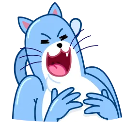 Blue Cat Telegram sticker pack