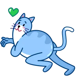 Blue Cat sticker 2