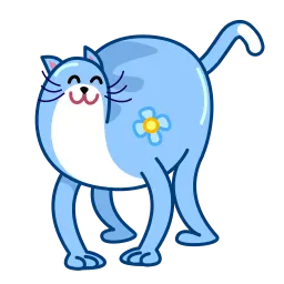 Blue Cat sticker 11