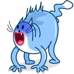 Blue Cat sticker 4