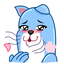 Blue Cat sticker 6