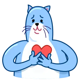 Blue Cat sticker 7
