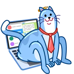 Blue Cat sticker 8