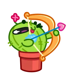 Кактус и воздушный шарик sticker 3