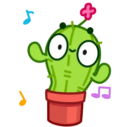 Кактус и воздушный шарик sticker 5