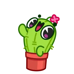 Кактус и воздушный шарик sticker 6
