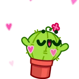 Кактус и воздушный шарик sticker 7