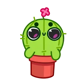Кактус и воздушный шарик sticker 10