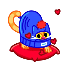 Кот в шапке sticker 2
